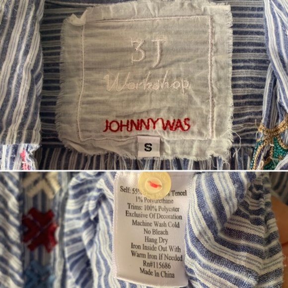 JOHNNYWAS BOHO PUTTON DOWN TUNIC - Picture 3 of 3